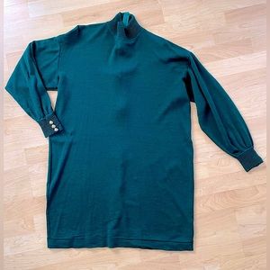 Vintage Ports International Wool Mockneck Sweater Dress
